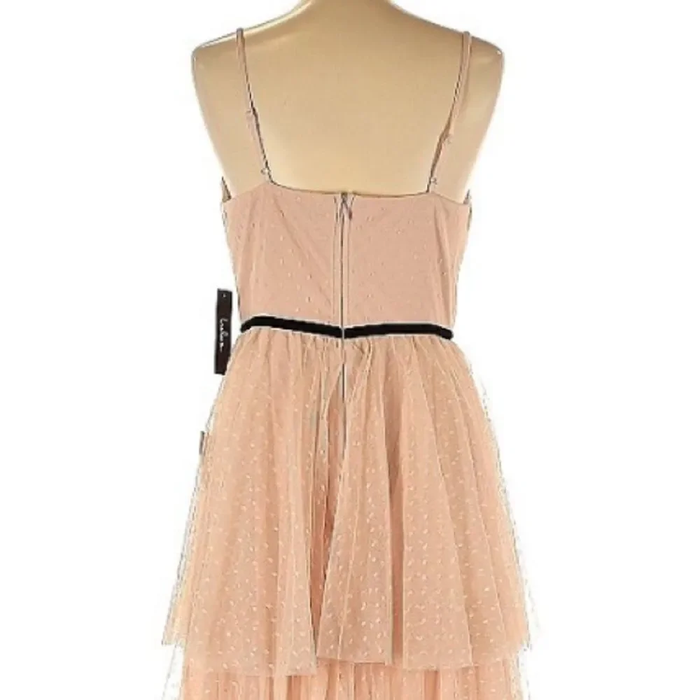 NWT Lulu*s Romantic Musings Blush Pink
Embroidered Lace Tiered Maxi Dress Large - Picture 8 of 14